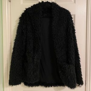 Black fuzzy jacket